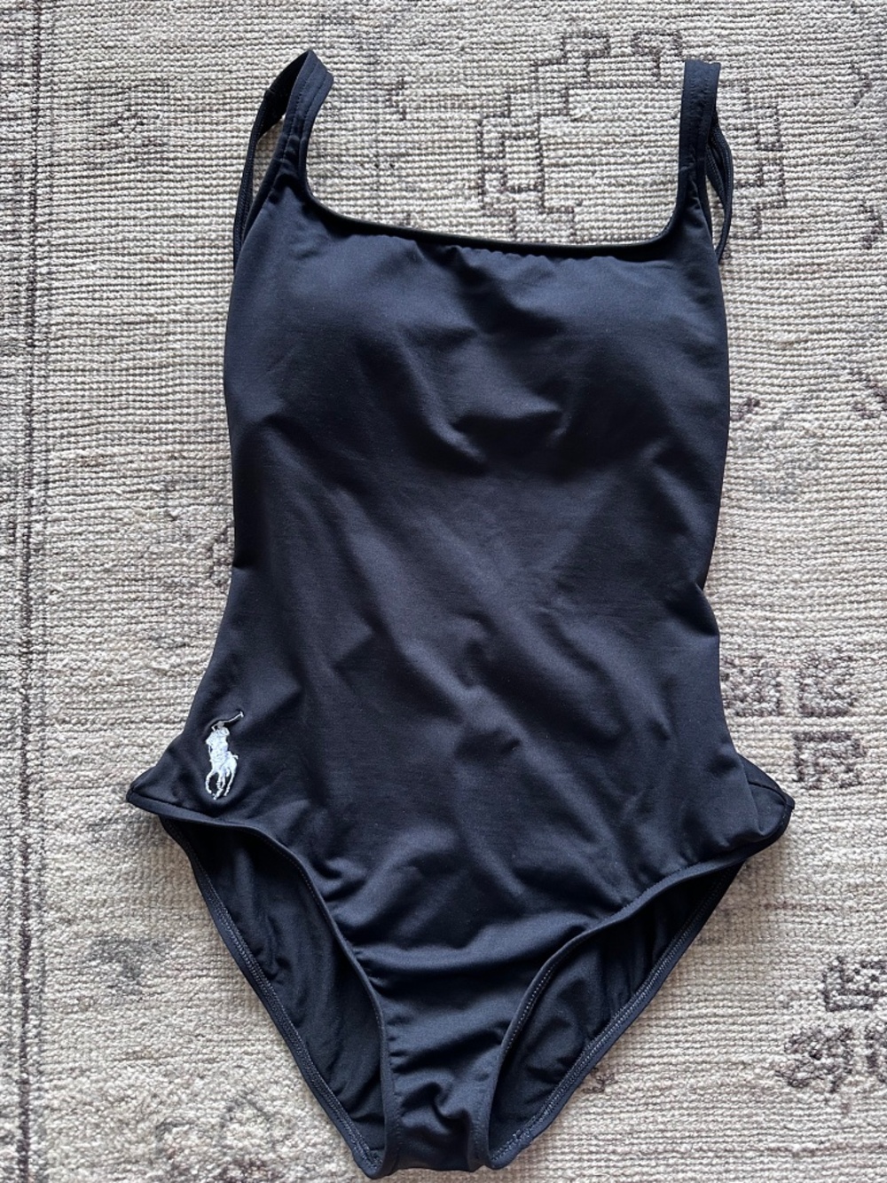Polo Ralph Lauren One Piece Black Bathing Suit - M